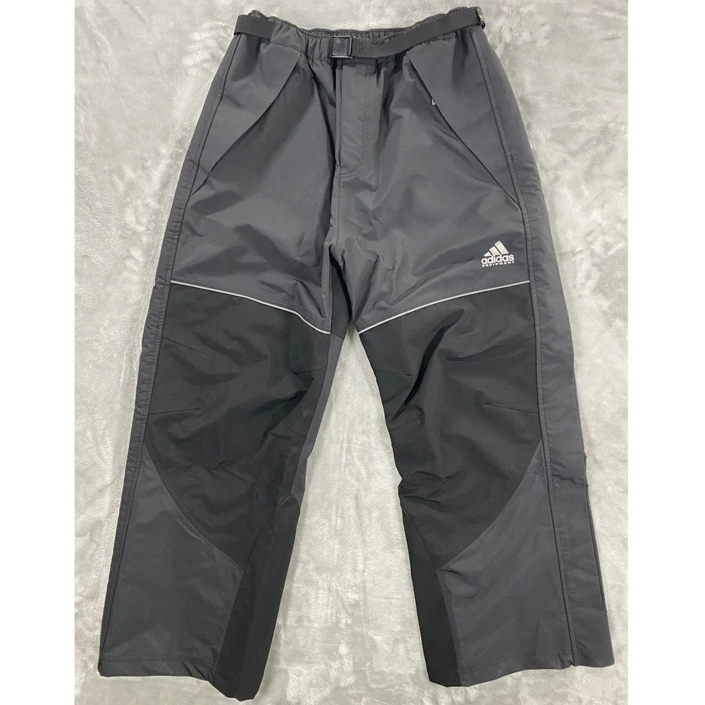 Adidas Equipment EQT Pants Mens M Black Gray Reflective Piping JV7657 NWT